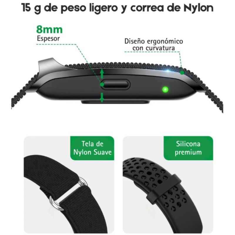 Pulsera Inteligente H59 – Negra | Silicona: imagen 5