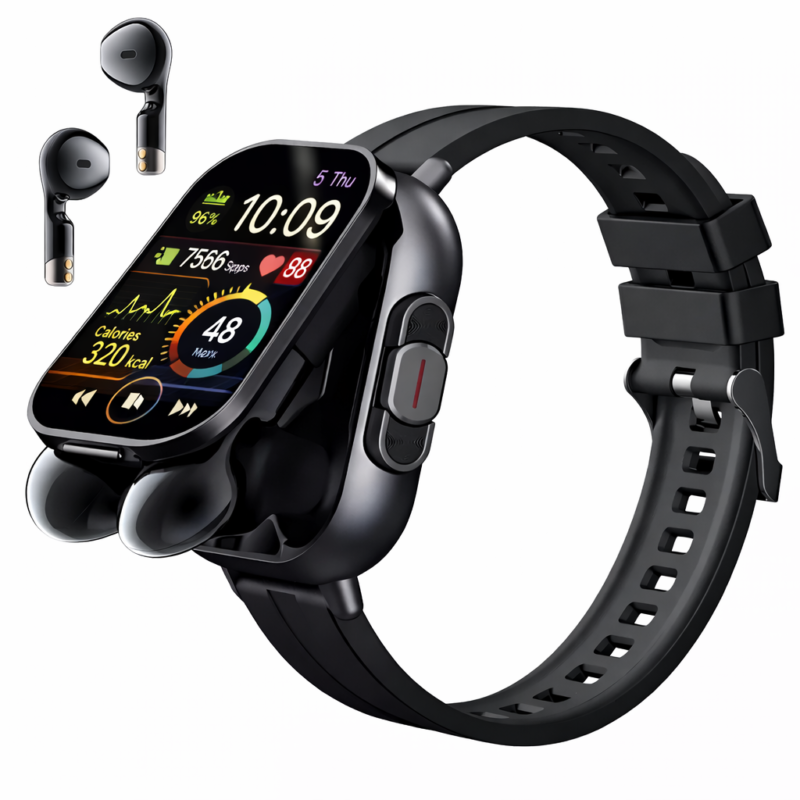 Smartwatch D8 2 en 1 - Negro